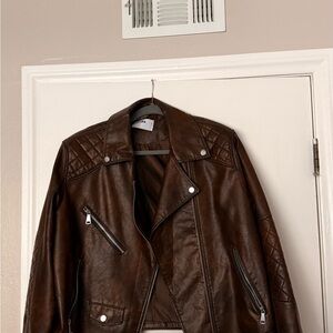 Rita Ora for Primark Dark Brown Faux Leather Jacket